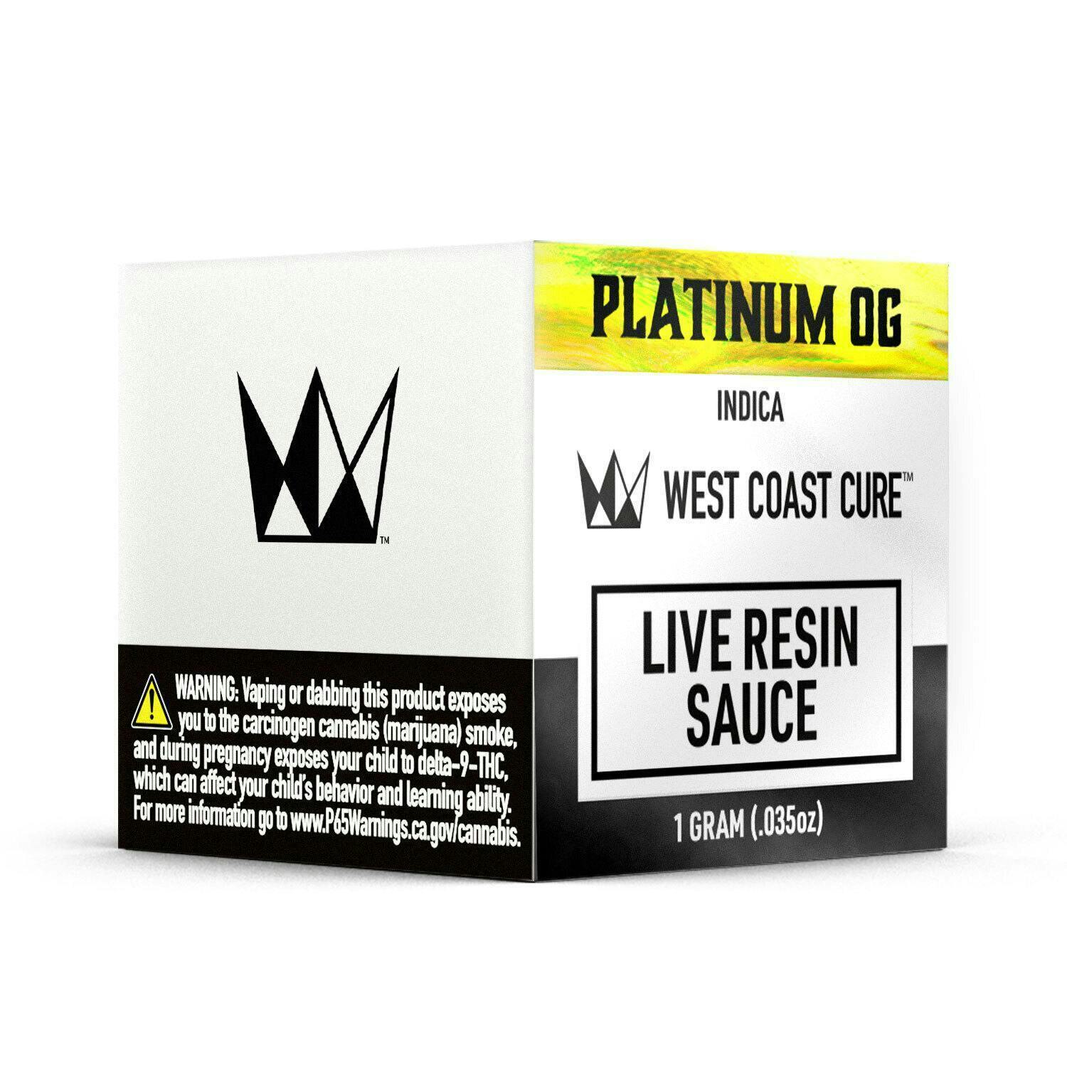 West Coast Cure - Platinum OG Live Resin Sauce - 1