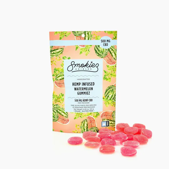 Smokiez Edibles - Watermelon CBD Gummies | 500mg | 20ct | 25/ea - 1