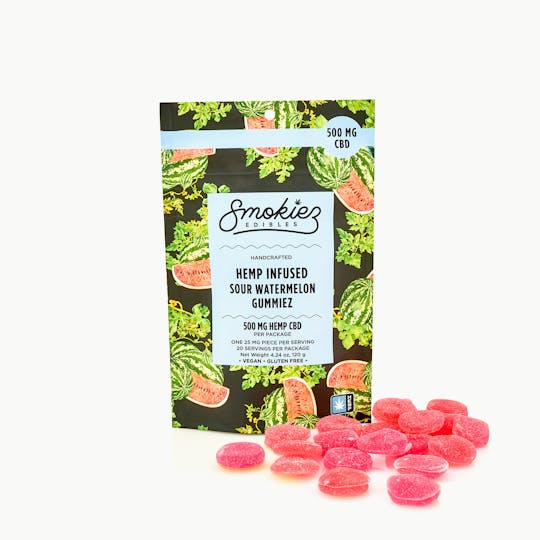 Smokiez Edibles - Sour Watermelon Gummiez - 500mg CBD - OR - 1