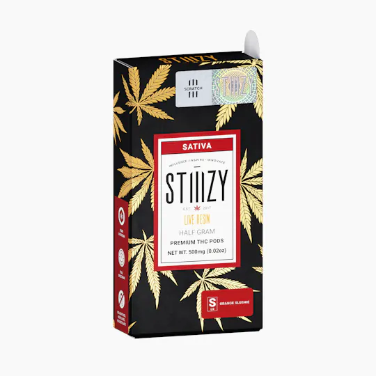 STIIIZY - Vape Cartridge - ORANGE SLUSHIE .5G Live Resin Pod - STIIIZY - 1