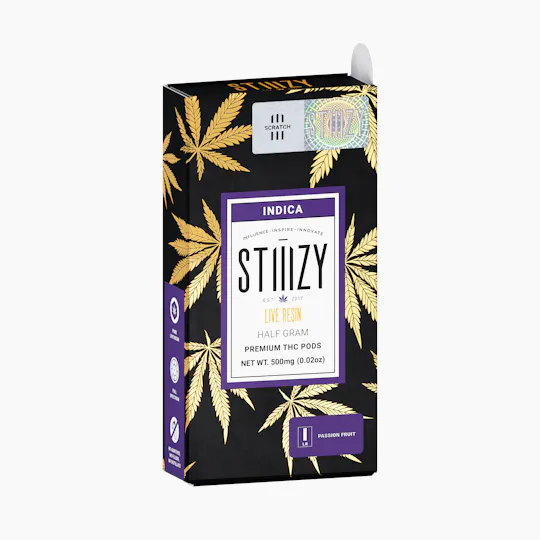 STIIIZY - Vape Cartridge - PASSION FRUIT .5G Live Resin Pod - STIIIZY - 1