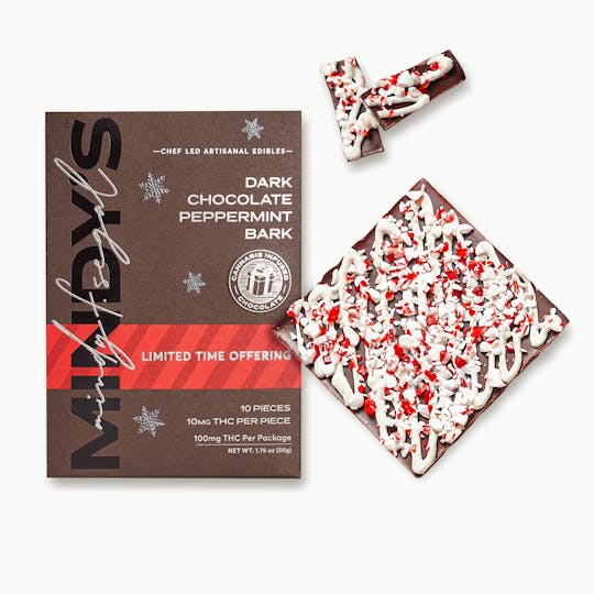 Mindy’s Edibles - Dark Chocolate Peppermint Bark - 1
