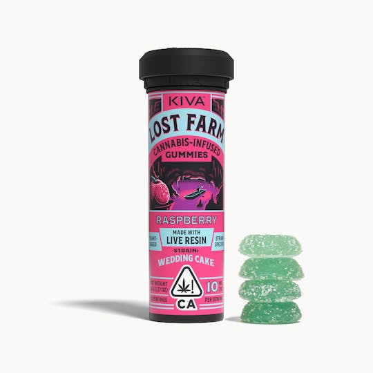 Kiva Confections - Lost Farm Raspberry x Wedding Cake - 10mg / 100mg - 1