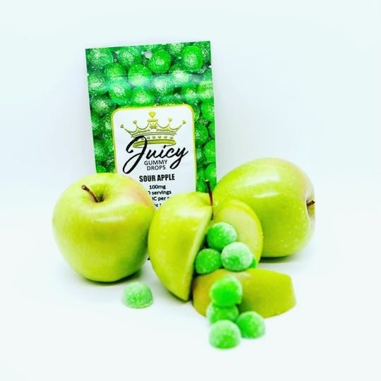 Juicy Gummy Drops - Sour Apple - 100mg - 1
