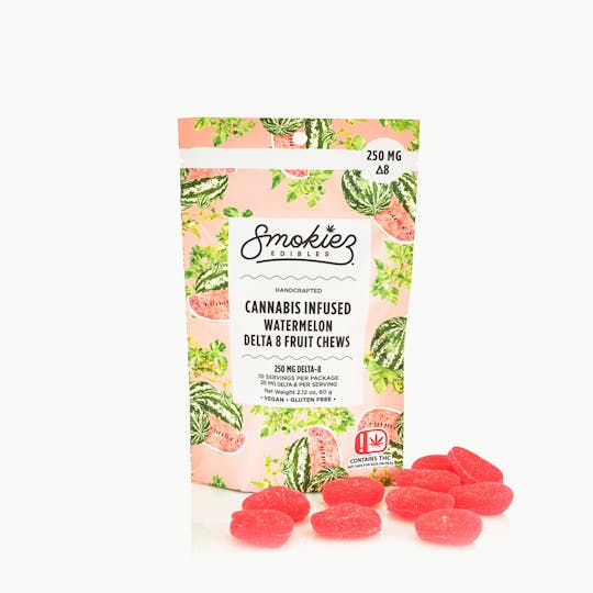 Smokiez Edibles - Watermelon Fruit Chews, 250mg Delta-8 THC - OK - 1
