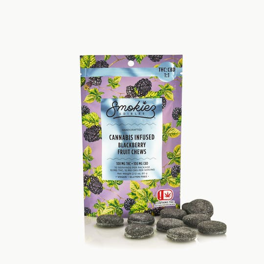 Smokiez Edibles - Blackberry THC:CBD 1:1 , 100mg THC / 100 mg CBD - 1