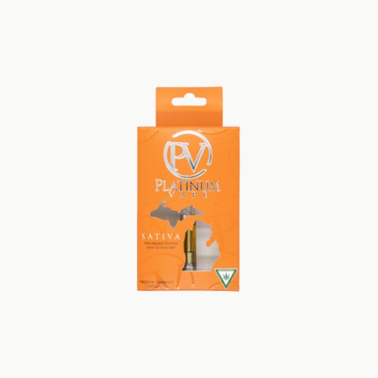 Platinum Vape - Platinum Vape Super Silver Haze (Sativa) 510 thread cartridge 1g - 1