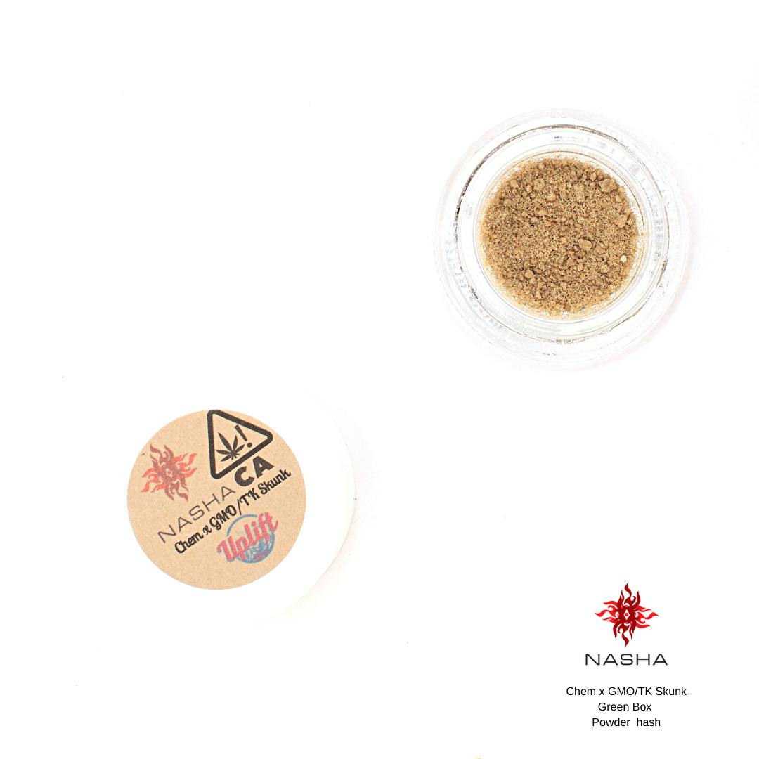 NASHA - Chem x GMO/TK Skunk Green Powder Hash - 1