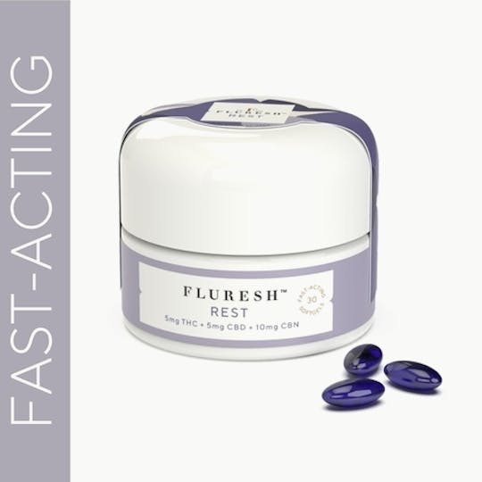 Fluresh - Fluresh Softgels: Rest 1:1:2 THC:CBD:CBN - 1