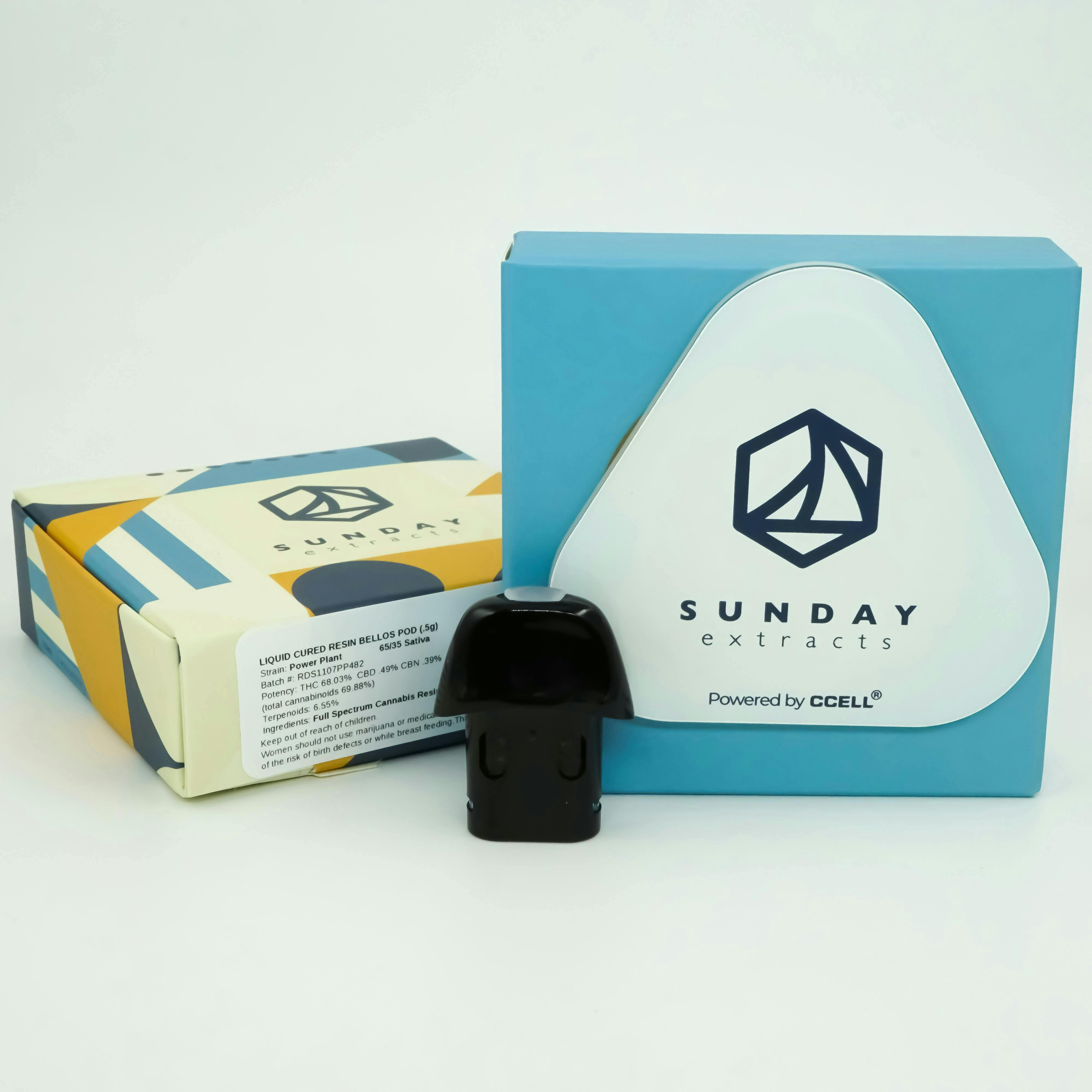 Sunday Extracts - Bellos Pod 0.5g Power Plant Cured Resin - 1