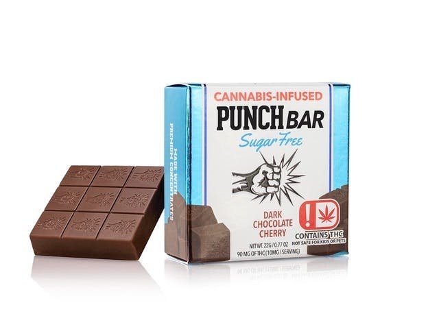 Punch Edibles & Extracts - Punch Extracts | Cherry | Sugar Free Dark Chocolate Punch Bar | 225mg - 1