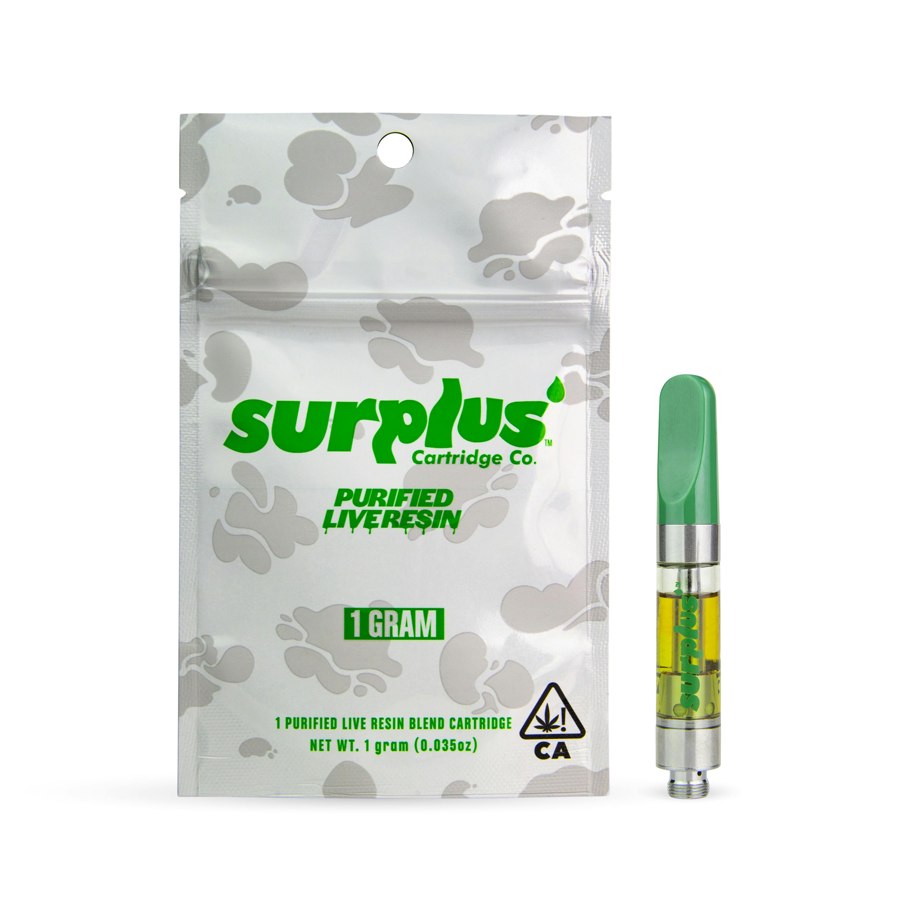 Surplus Cartridge Co. - True OG Purified Live Resin - 1g Cartridge - 1
