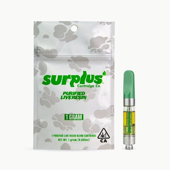 Surplus Cartridge Co. - GG4 Purified Live Resin - 1g Cartridge - 1