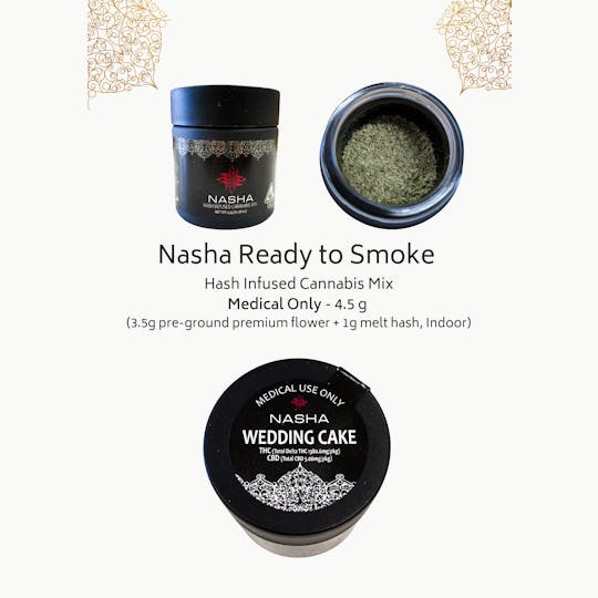 NASHA - Ready to Smoke - Hash Infsd Cannabis- Wedding Cake - 1