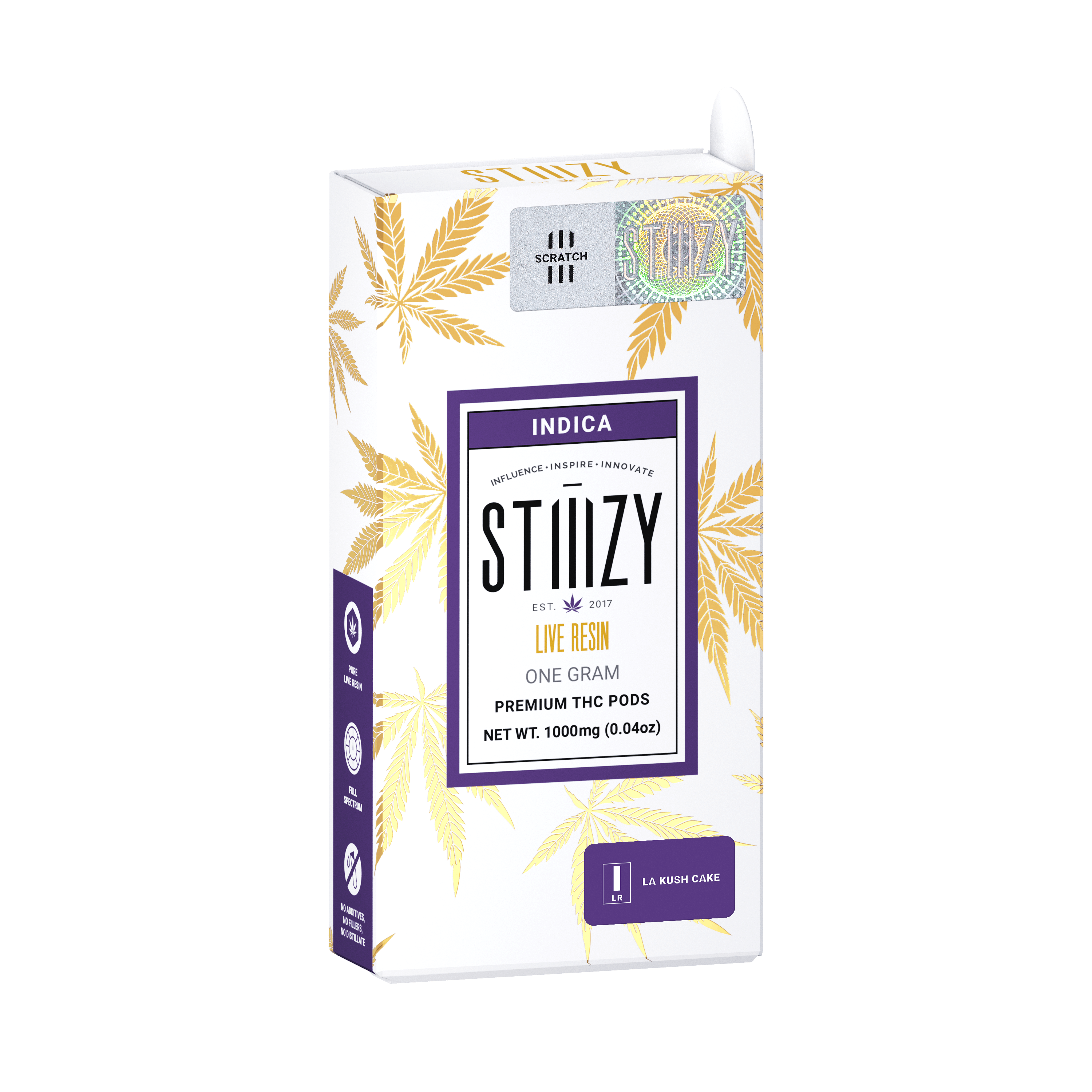 STIIIZY - Vape Cartridge - LA KUSH CAKE 1G Live Resin Pod - STIIIZY - 1