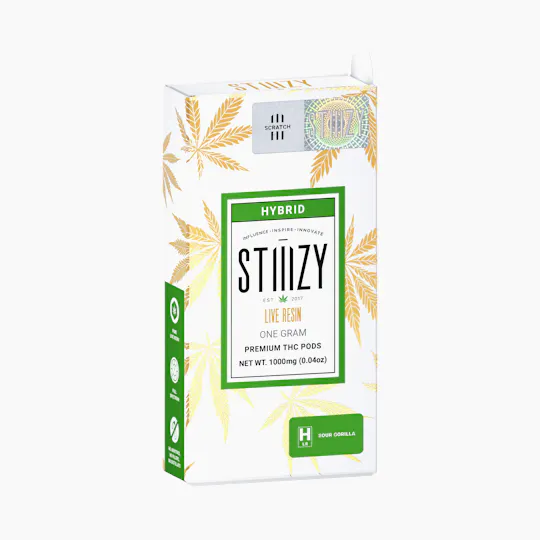 STIIIZY - Vape Cartridge - SOUR GORILLA 1G Live Resin Pod - STIIIZY - 1