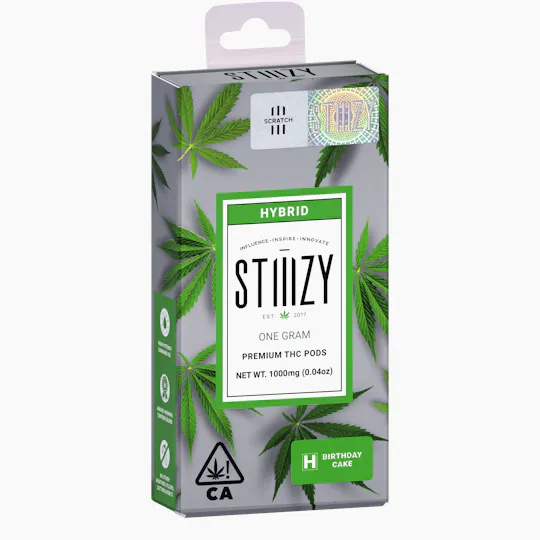 STIIIZY - Vape Cartridge - BIRTHDAY CAKE 1G Original THC Pod - STIIIZY - 1