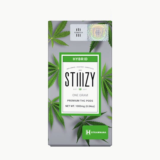 STIIIZY - Vape Cartridge - STRAWNANA 1G Original THC Pod - STIIIZY - 1
