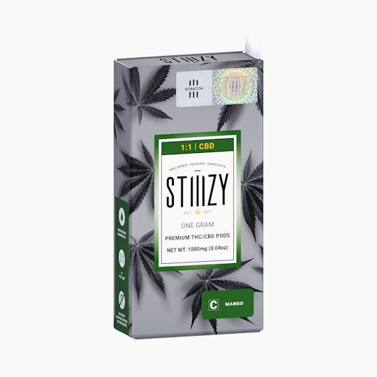 STIIIZY - Vape Cartridge - MANGO 1G 1:1 (CBD/THC) Original Pod - STIIIZY - 1