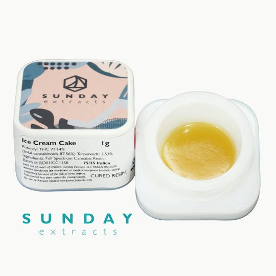 Sunday Extracts - 1g Concentrate Ice Cream Cake - 1