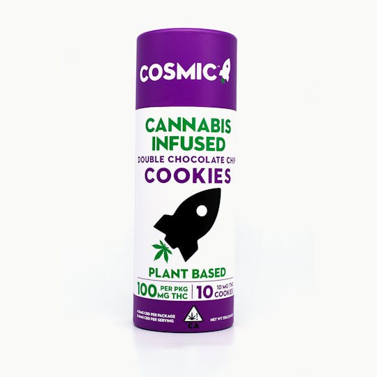 Cosmic Edibles - Double Chocolate Chip Cookies Tube 100MG - 1