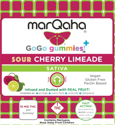 MarQaha - GoGo SOUR Cherry Limeade SATIVA Gummy - 1