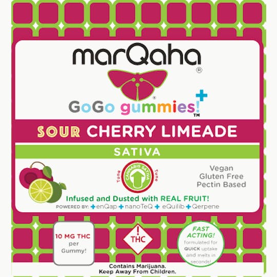 MarQaha - GoGo SOUR Cherry Limeade SATIVA Gummy - 1