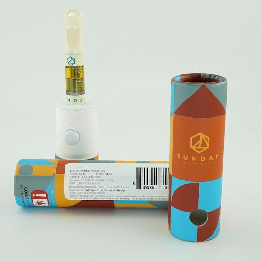 Sunday Extracts - 0.5g Cured Resin Cartridge XJ-13 - 1