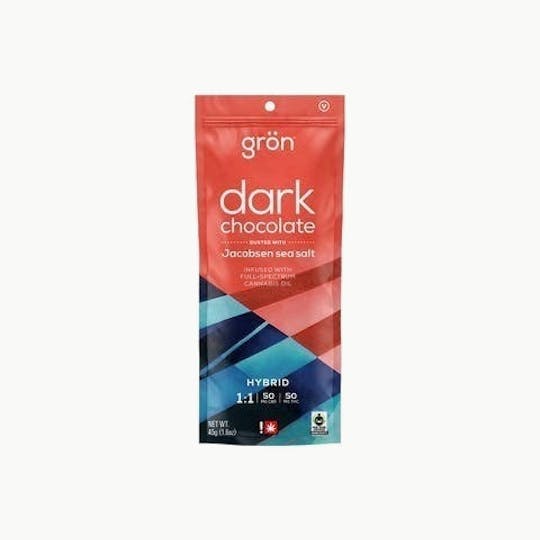 Grön Edibles - Grön 1:1:1 Dark Chocolate w/ Vanilla Bean Sea Salt – Sleepy Indica - 1