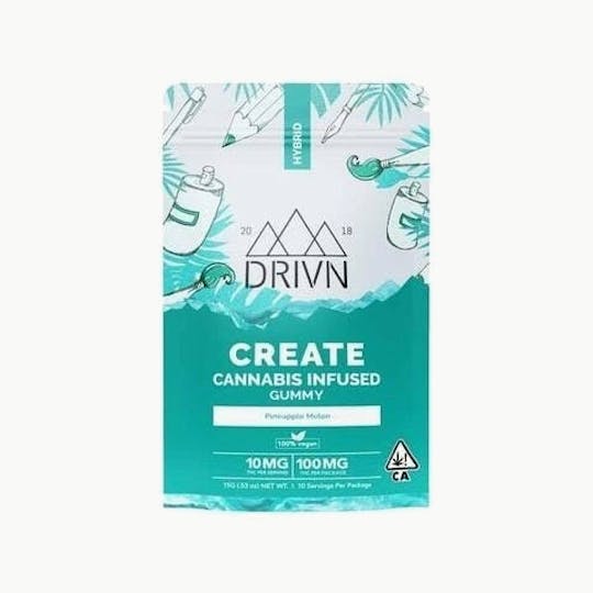 Platinum Vape - Platinum Vape DRIVN Create Pineapple Melon Gummies (10ct/100mg) - 1