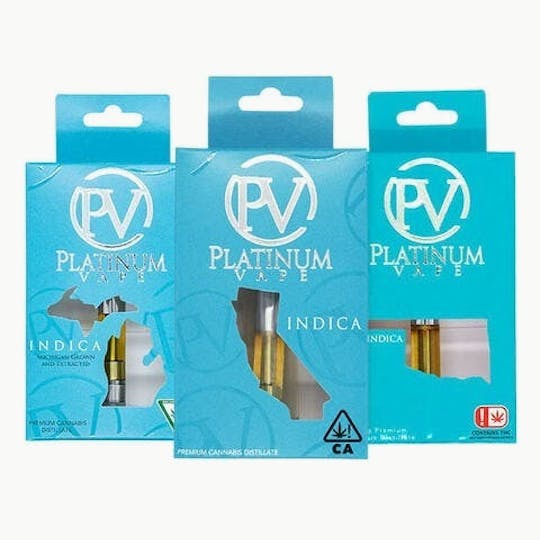 Platinum Vape - Platinum Vape Bubba Kush (Indica) 510 thread cartridge 0.5g - 1