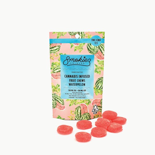 Smokiez Edibles - Watermelon THC:CBD 1:1, 100mg THC/100 mg CBD - 1