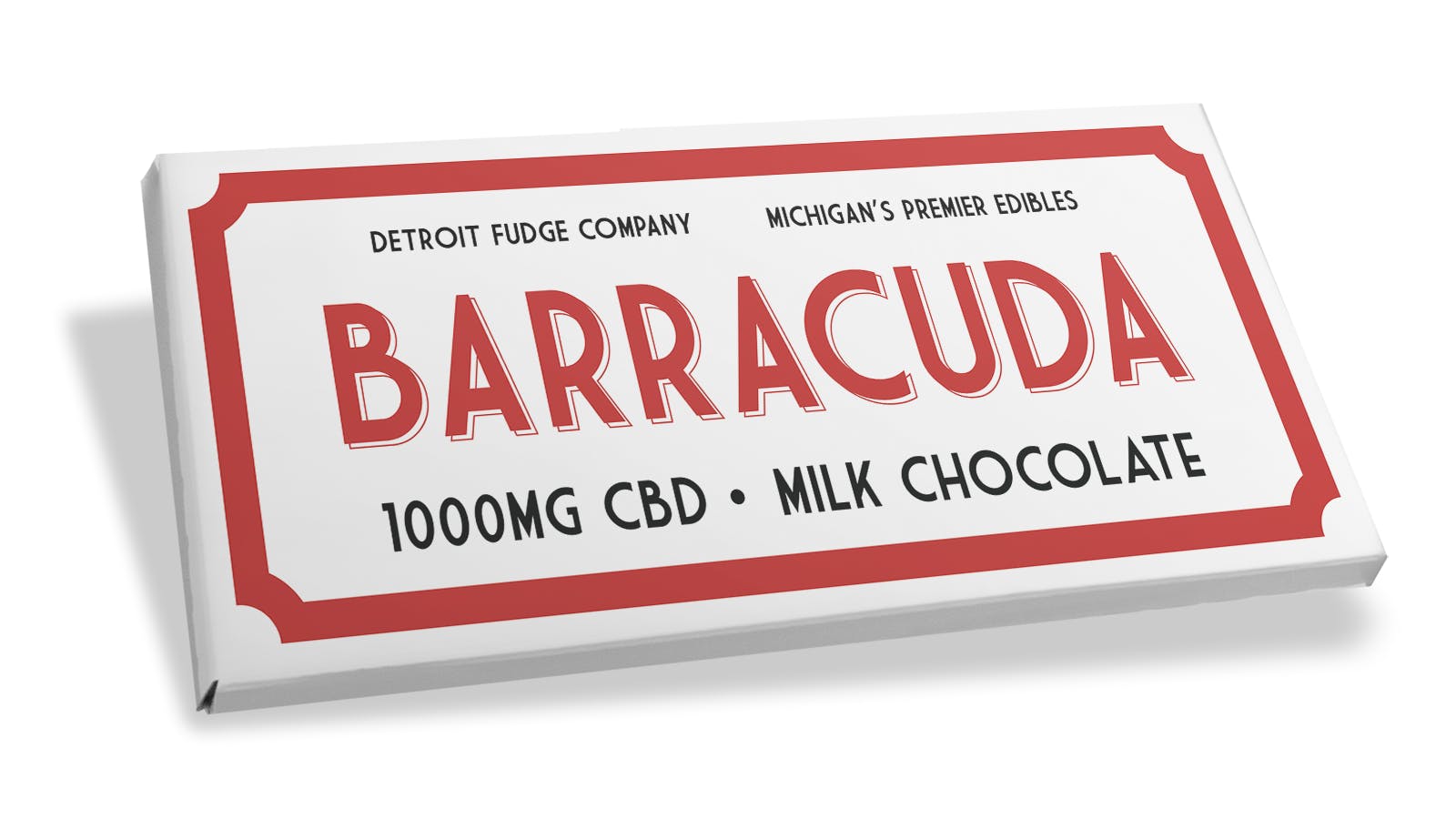 Detroit Edibles - Barracuda Bar, 1000mg CBD Milk Chocolate - 1