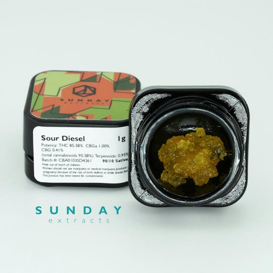 Sunday Extracts - 1g Concentrate Sour Diesel - 1