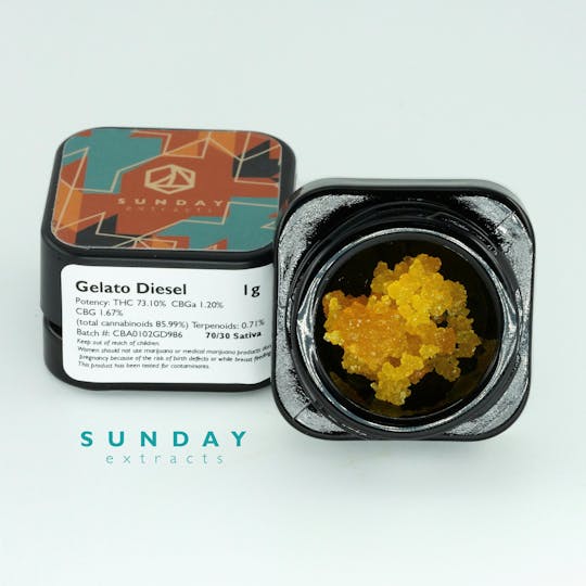 Sunday Extracts - 1g Concentrate Gelato Diesel - 1