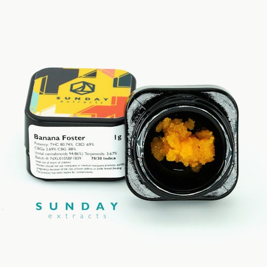 Sunday Extracts - 1g Concentrate Banana Foster - 1