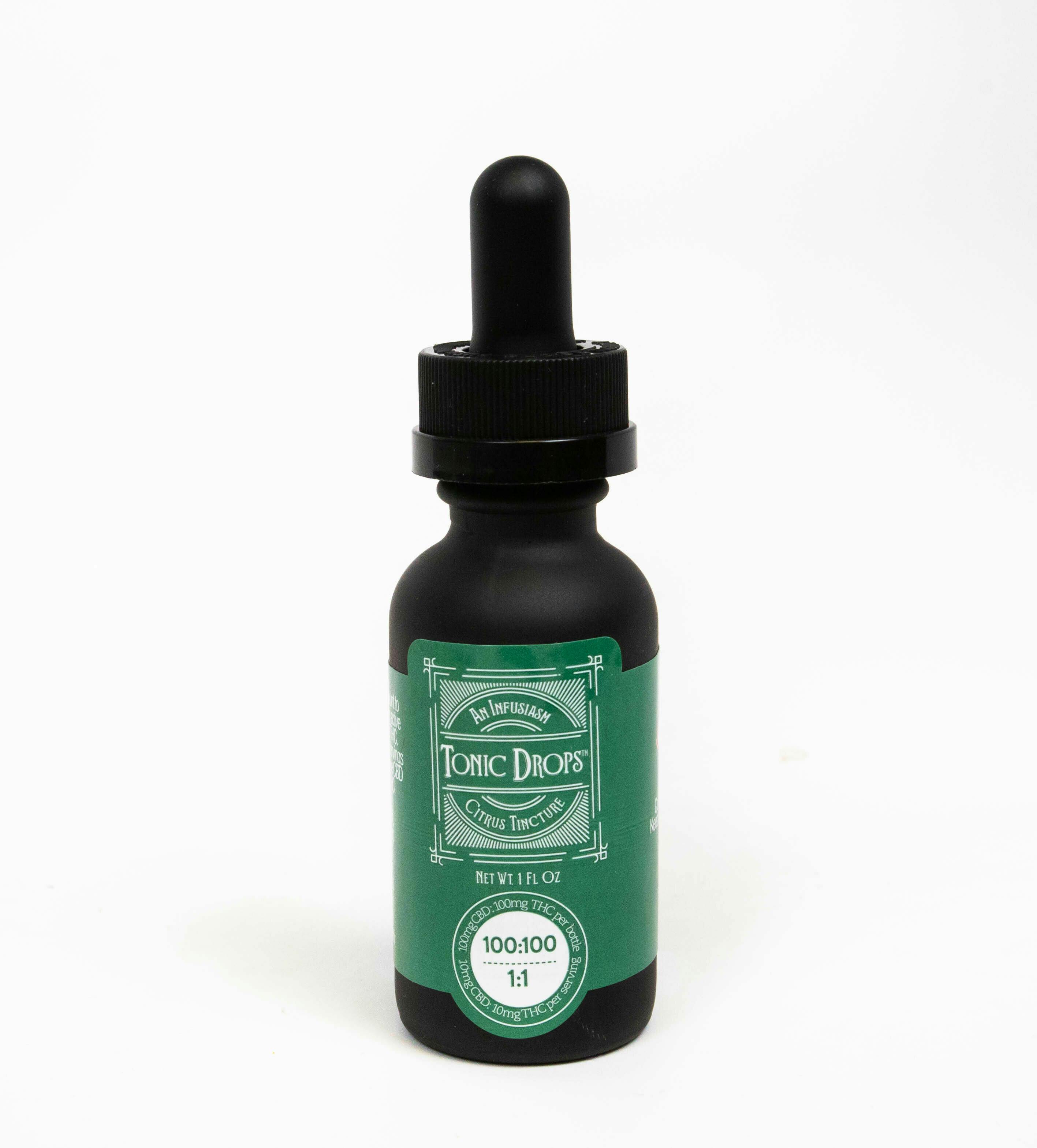 Tonic Drops - Tonic Drops 100mg CBD : 100mg THC - 1