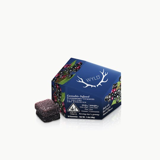 WYLD - Elderberry 2:1 CBN + Indica Enhanced Gummies 100mg:50mg - 1