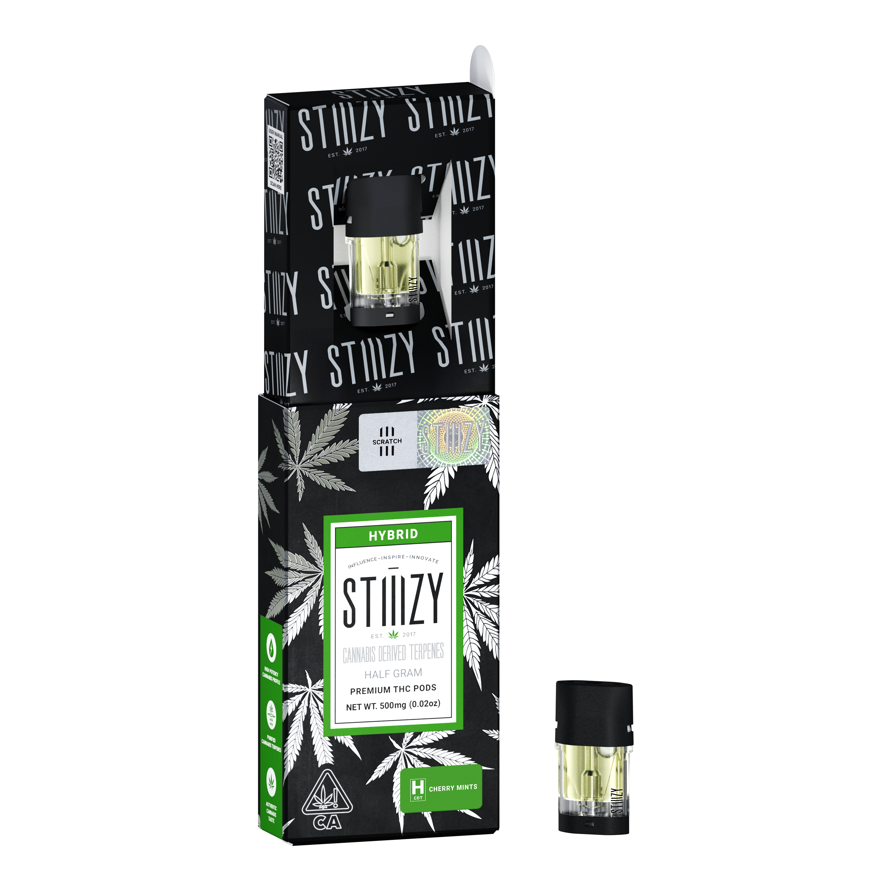 STIIIZY - Vape Cartridge - CHERRY MINTS .5G CDT Pod - STIIIZY - 1