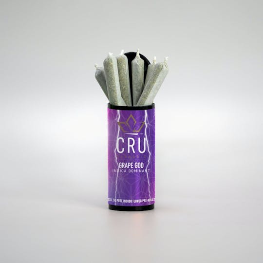 CRU Cannabis - Grape God (0.5G Pre-Roll 6 pack) - 1