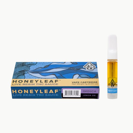 Honeyleaf - LEMON OG - 1G LIVE RESIN CARTRIDGE - INDICA - 1