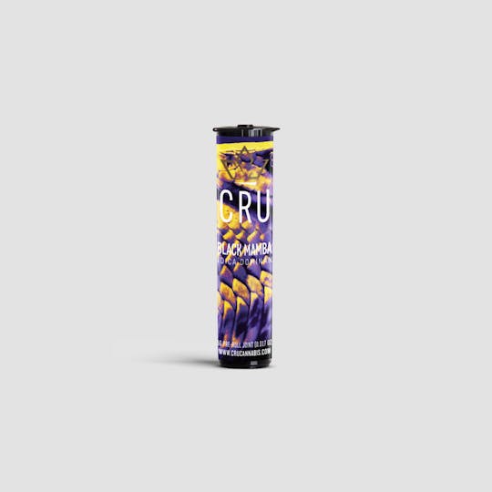 CRU Cannabis - Black Mamba (0.5G Pre-Roll) - 1