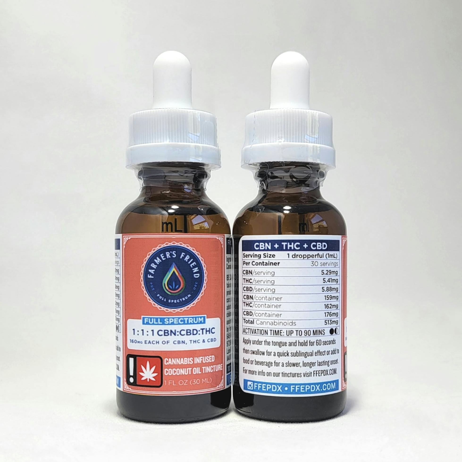 Farmer's Friend Extracts - 1:1:1 CBN:CBD:THC Tincture - 1
