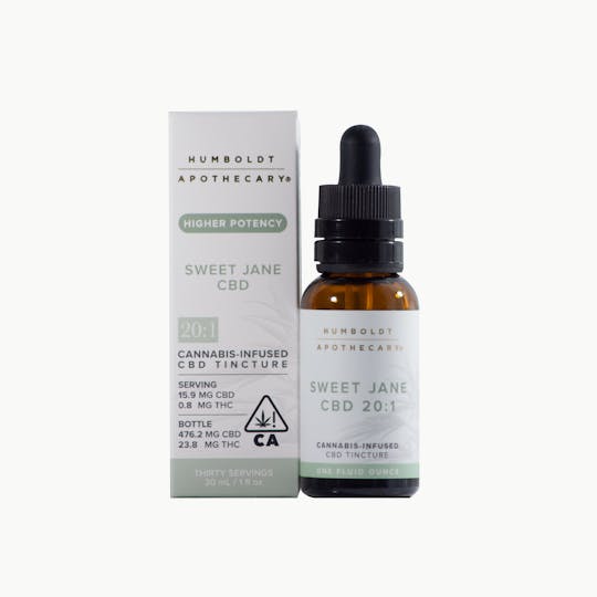 Humboldt Apothecary - Sweet Jane 20:1 CBD/THC Tincture ONE OUNCE BOTTLE - 1