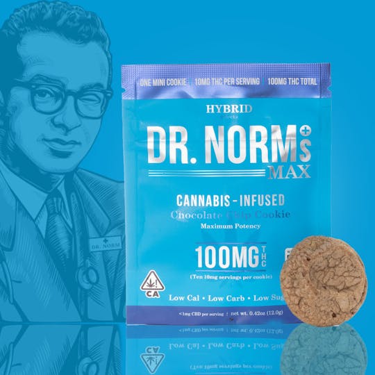 Dr. Norm's - Chocolate Chip 100mg MAX Cookie - HYBRID - 1