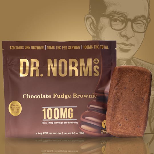 Dr. Norm's - Vegan Chocolate Fudge 100mg Brownie - 1