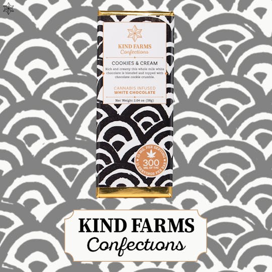 Kind Farms Reserve - White Cookies & Cream Bar 300mg THC - Kind Farms Confections - 1