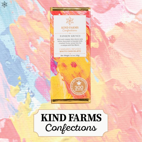 Kind Farms Reserve - White Rainbow Crunch Bar 300mg THC - Kind Farms Confections - 1