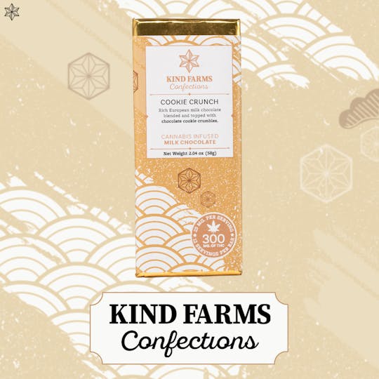 Kind Farms Reserve - Milk Cookie Crunch Bar 300mg THC - Kind Farms Confections - 1