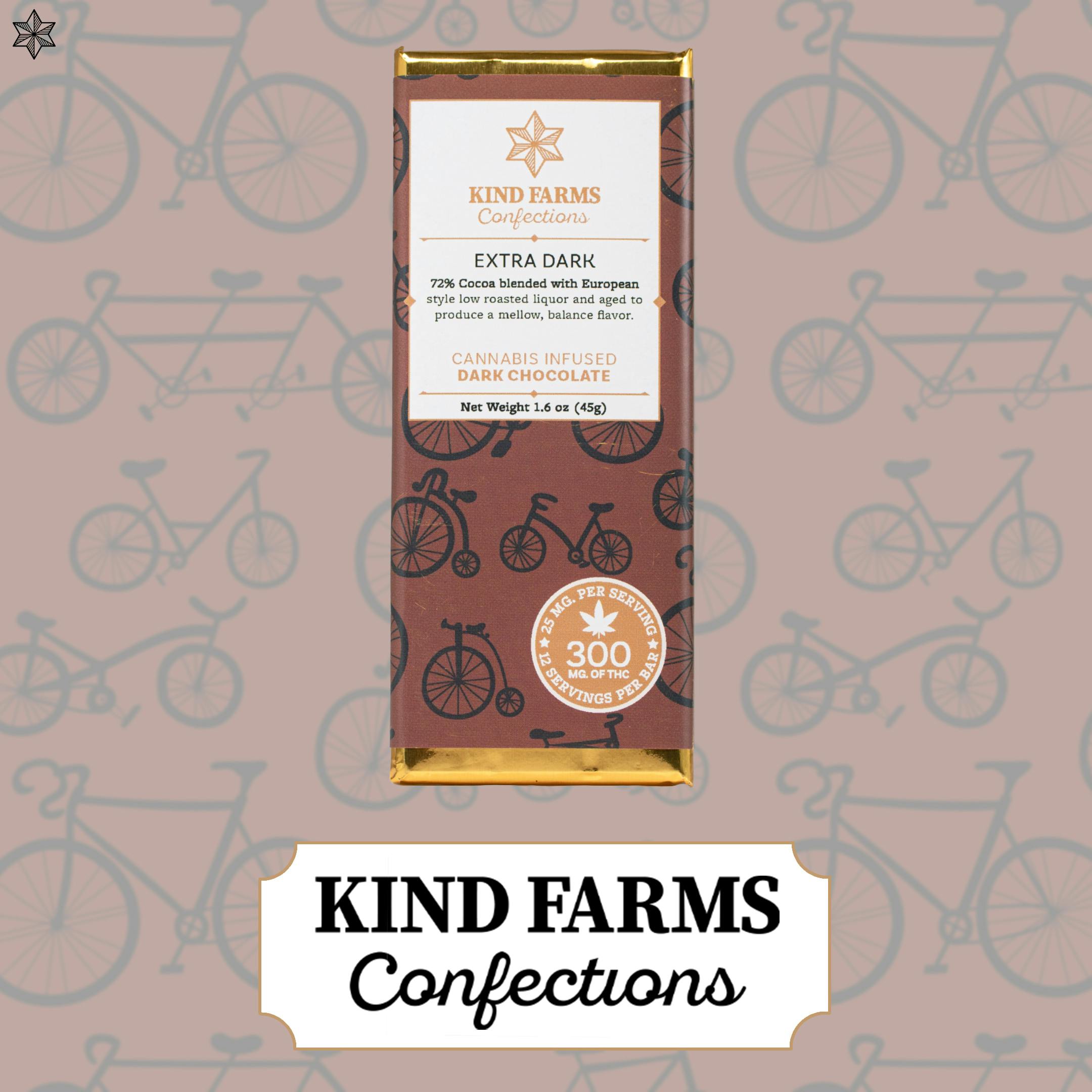Kind Farms Reserve - Dark Chocolate Bar 300mg THC - Kind Farms Confections - 1